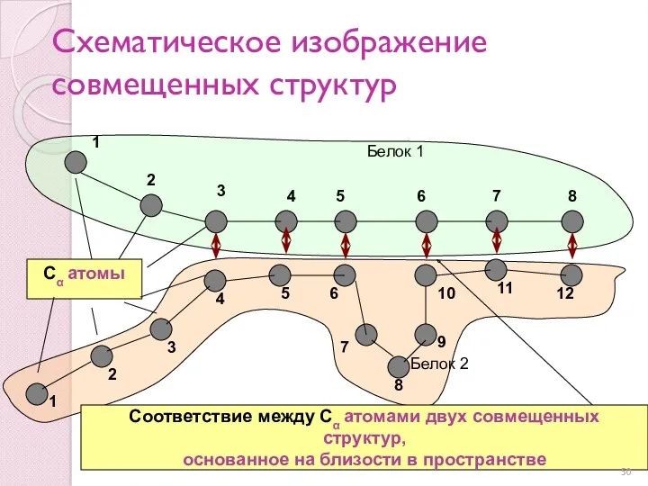 Схематическое изображение совмещенных структур