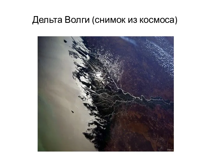 Дельта Волги (снимок из космоса)