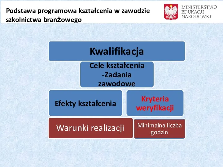 Podstawa programowa kształcenia w zawodzie szkolnictwa branżowego