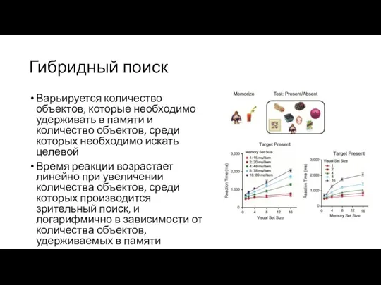 Гибридный поиск Варьируется количество объектов, которые необходимо удерживать в памяти