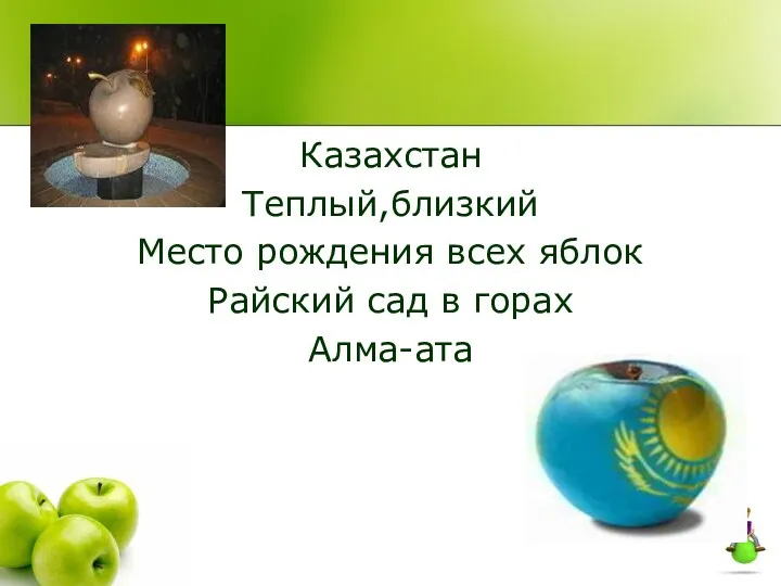 Казахстан Теплый,близкий Место рождения всех яблок Райский сад в горах Алма-ата