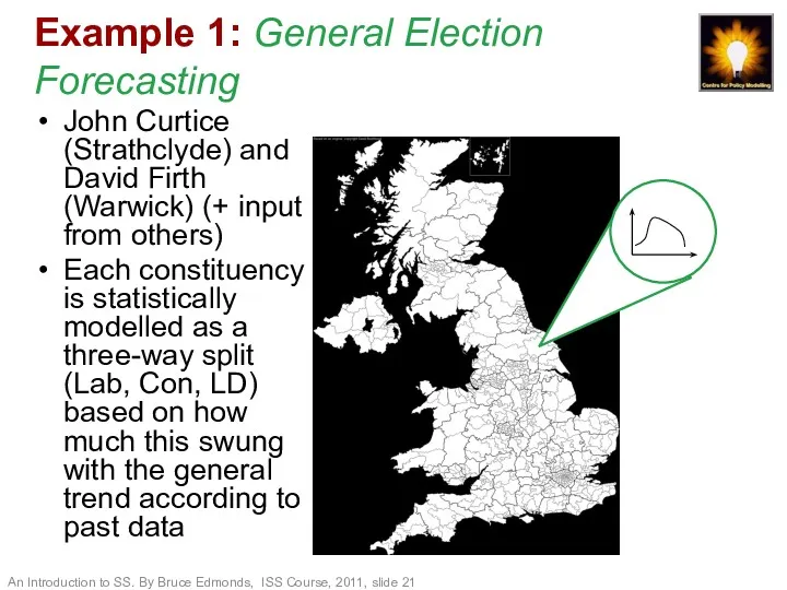 Example 1: General Election Forecasting John Curtice (Strathclyde) and David Firth (Warwick) (+