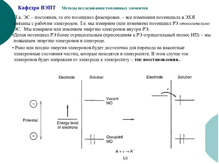 Т.к. ЭС – постоянен, то его потенциал фиксирован. – все