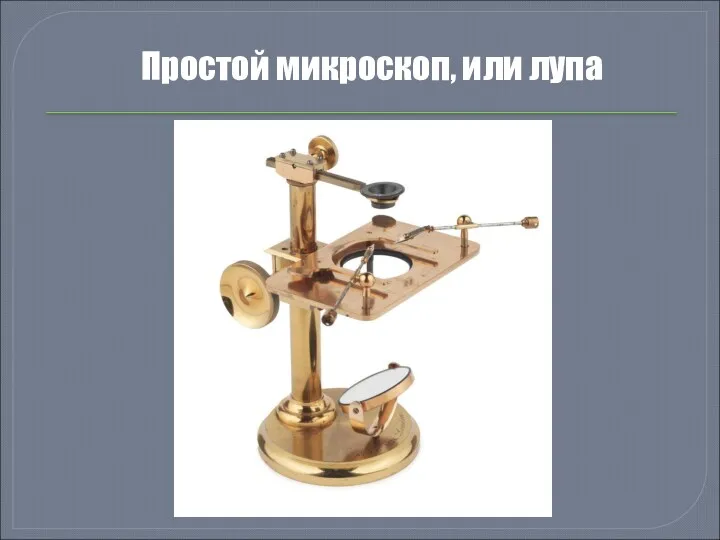 Простой микроскоп, или лупа