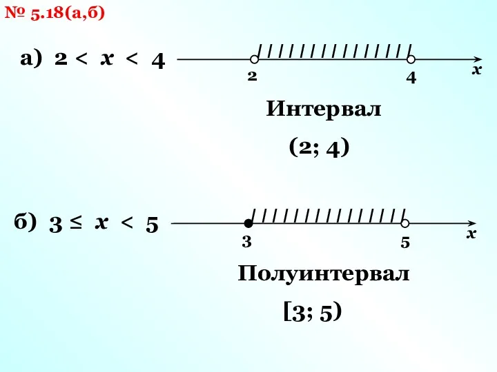 № 5.18(а,б) а) 2 I I I I I I