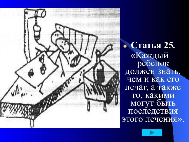 Статья 25. «Каждый ребенок должен знать, чем и как его