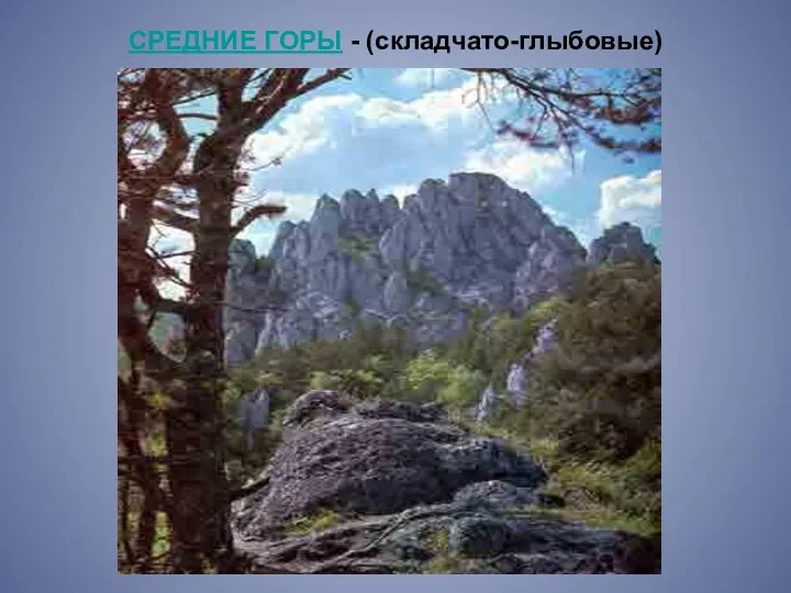 СРЕДНИЕ ГОРЫ - (складчато-глыбовые)