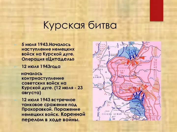 Курская битва 5 июля 1943.Началось наступление немецких войск на Курской