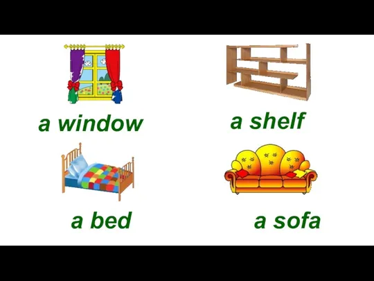 a window a shelf a bed a sofa
