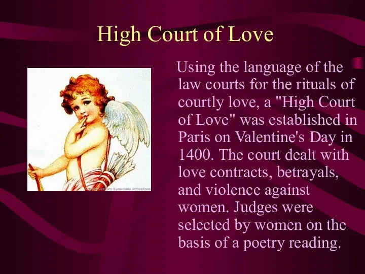 High Court of Love Using the language of the law