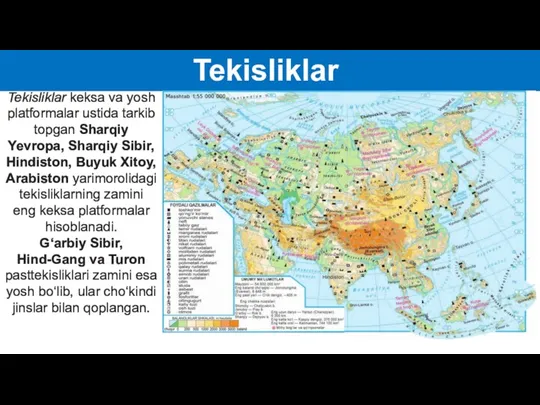 Tekisliklar Tekisliklar keksa va yosh platformalar ustida tarkib topgan Sharqiy