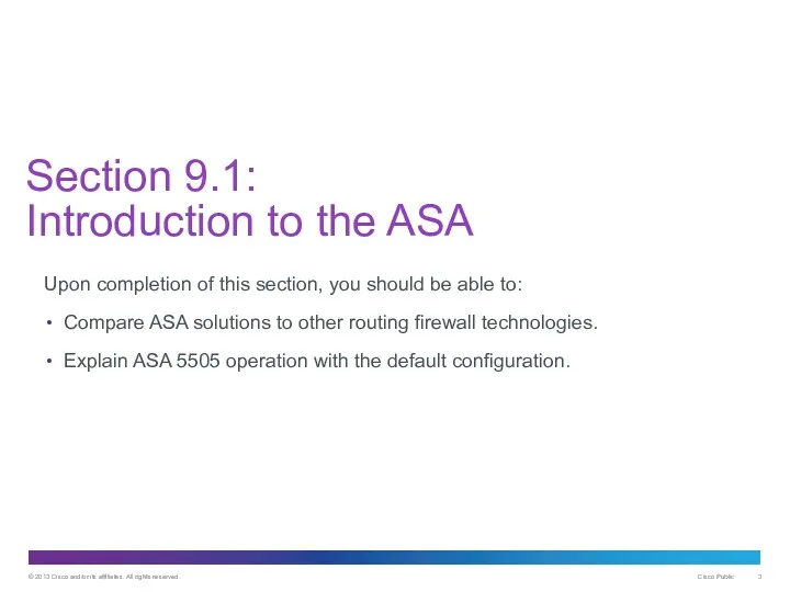 Section 9.1: Introduction to the ASA Upon completion of this
