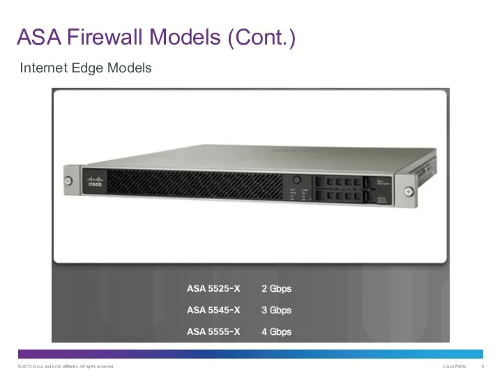 ASA Firewall Models (Cont.) Internet Edge Models
