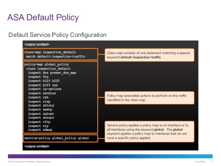 ASA Default Policy Default Service Policy Configuration