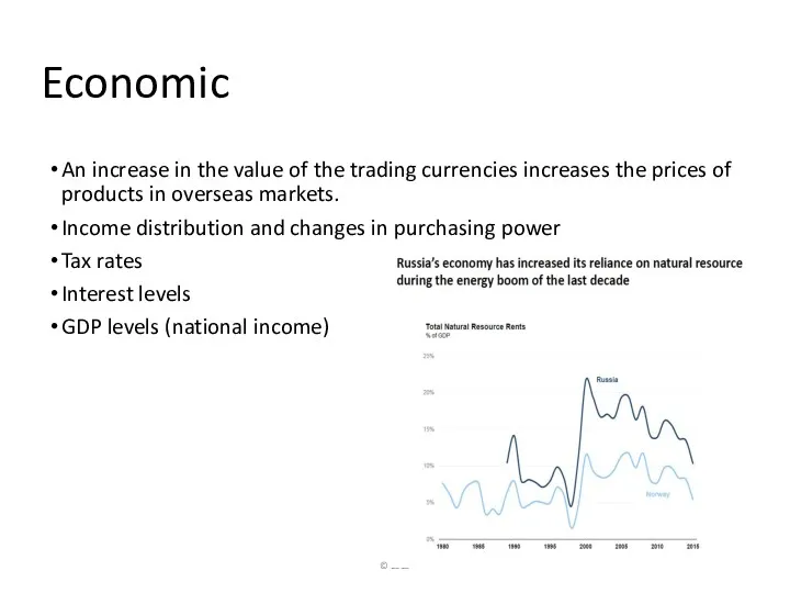 Economic An increase in the value of the trading currencies