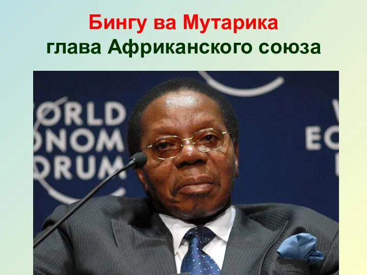 Бингу ва Мутарика глава Африканского союза
