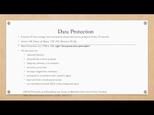 Data Protection Context: IT data storage; state and private sector