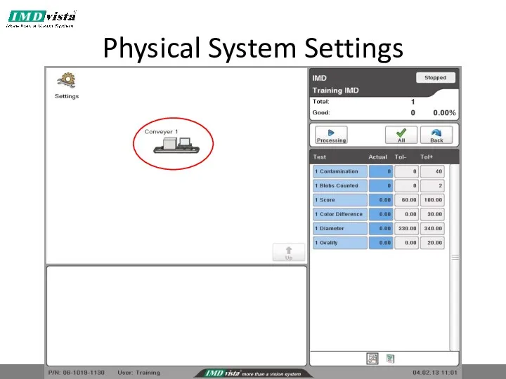 Physical System Settings