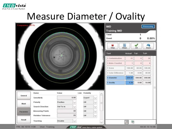 Measure Diameter / Ovality