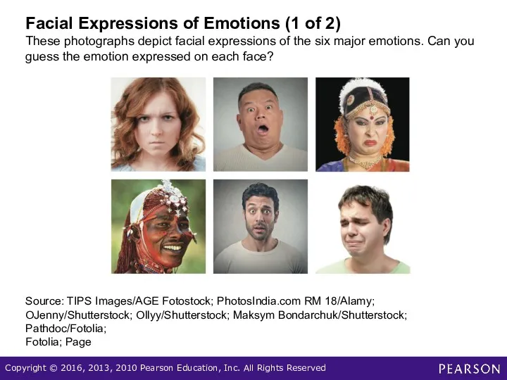 Facial Expressions of Emotions (1 of 2) These photographs depict