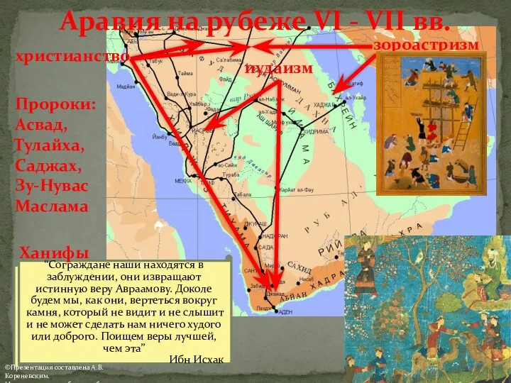 Аравия на рубеже VI - VII вв. “Сограждане наши находятся в заблуждении, они