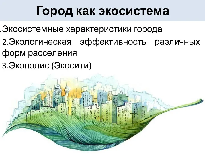 Город как экосистема