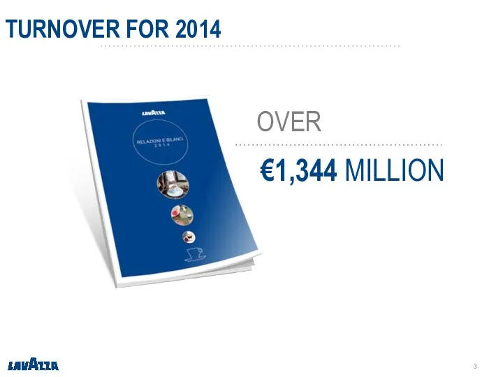 OVER €1,344 MILLION TURNOVER FOR 2014