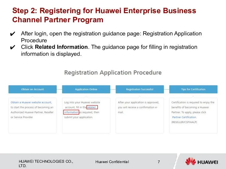 Step 2: Registering for Huawei Enterprise Business Channel Partner Program