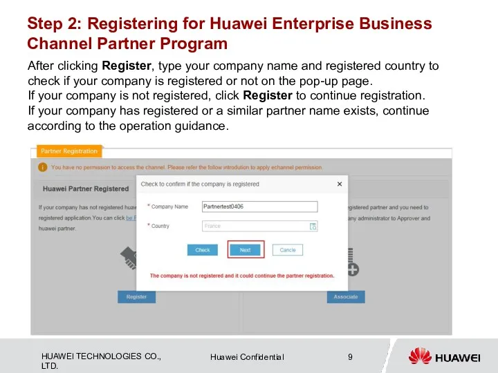 Step 2: Registering for Huawei Enterprise Business Channel Partner Program