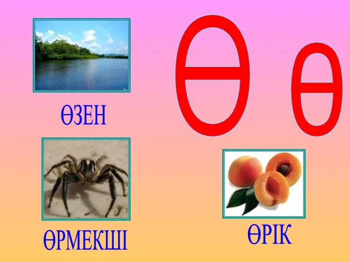 Ө ө ӨЗЕН ӨРМЕКШІ ӨРІК