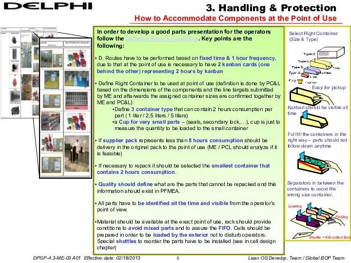 3. Handling & Protection How to Accommodate Components at the