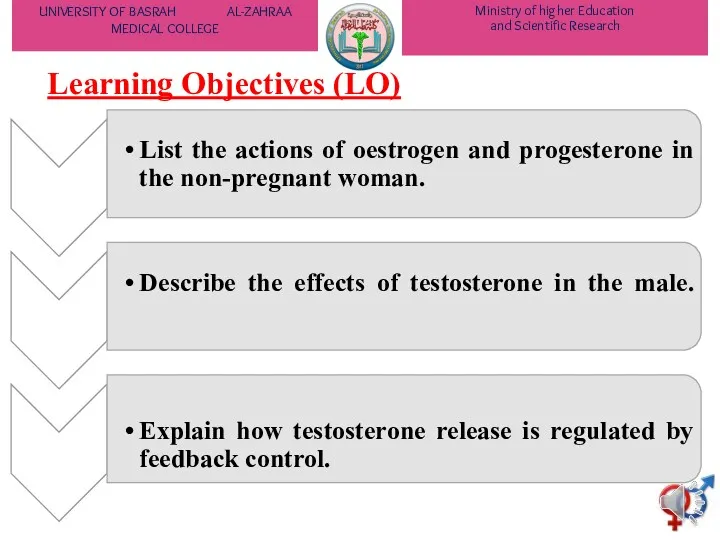 Ministry of higher Education and Scientific Research UNIVERSITY OF BASRAH AL-ZAHRAA MEDICAL COLLEGE Learning Objectives (LO)