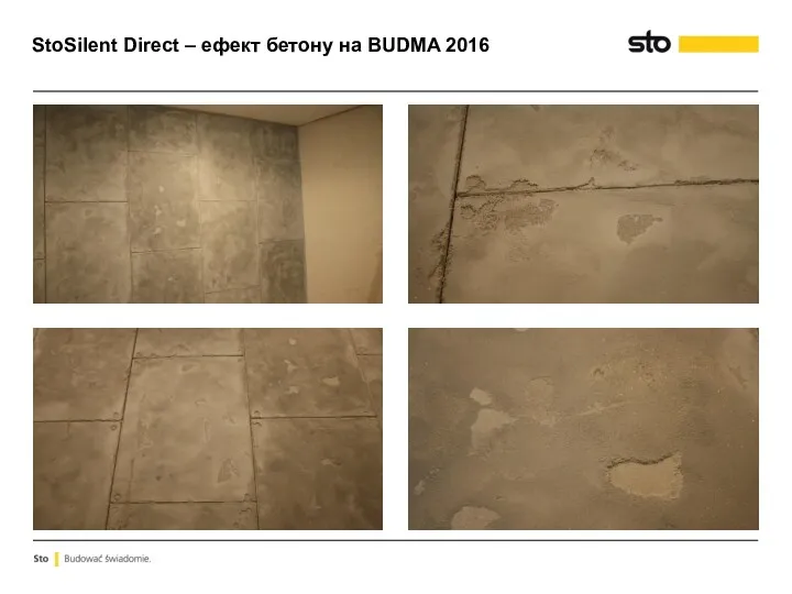 StoSilent Direct – ефект бетону на BUDMA 2016
