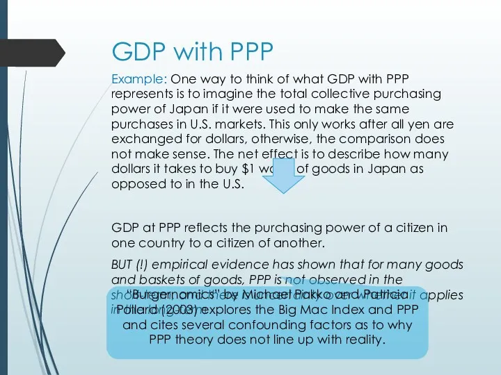 GDP with PPP Example: One way to think of what