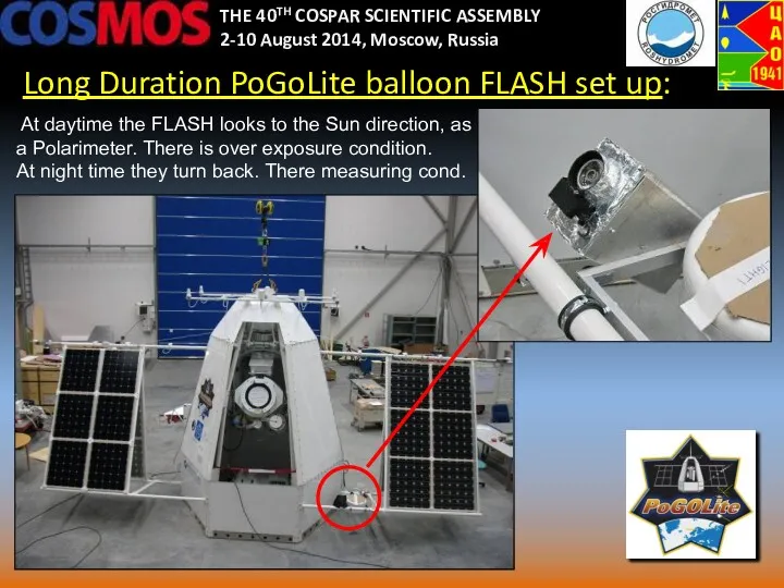 Long Duration PoGoLite balloon FLASH set up: THE 40TH COSPAR