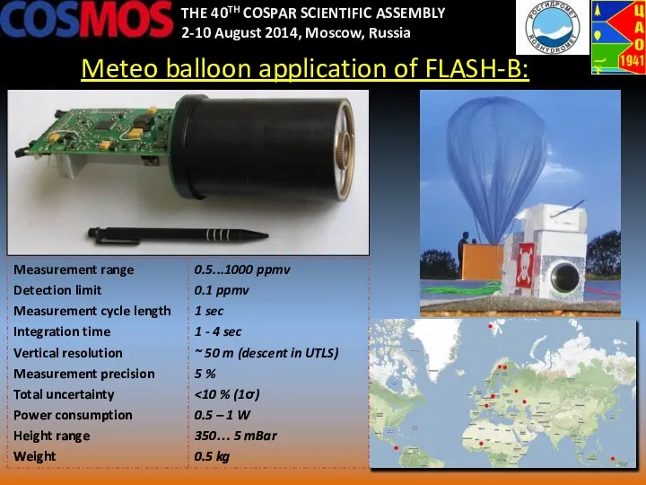 Meteo balloon application of FLASH-B: THE 40TH COSPAR SCIENTIFIC ASSEMBLY 2-10 August 2014, Moscow, Russia