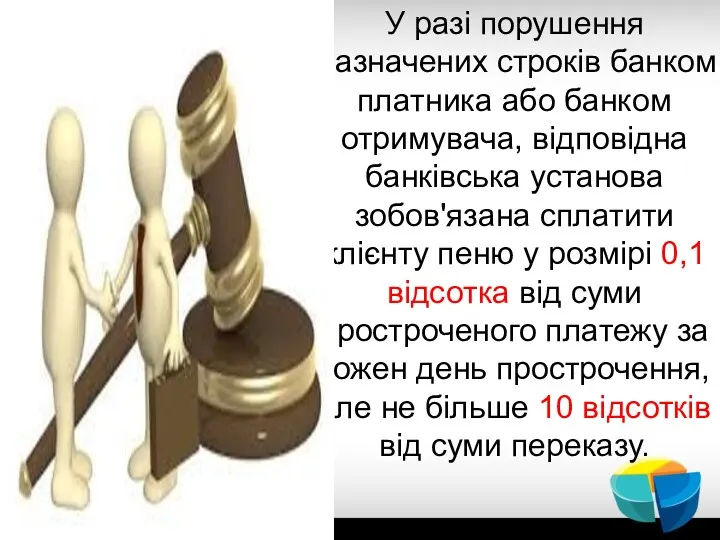 У разі порушення зазначених строків банком платника або банком отримувача,