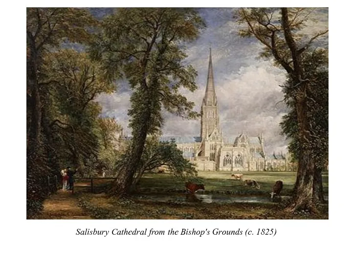 Salisbury Cathedral from the Bishop's Grounds (c. 1825)