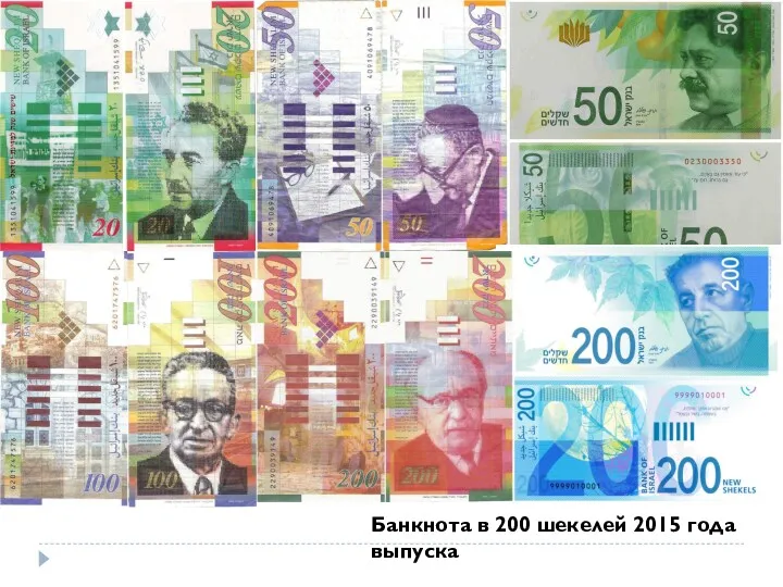 Банкнота в 200 шекелей 2015 года выпуска