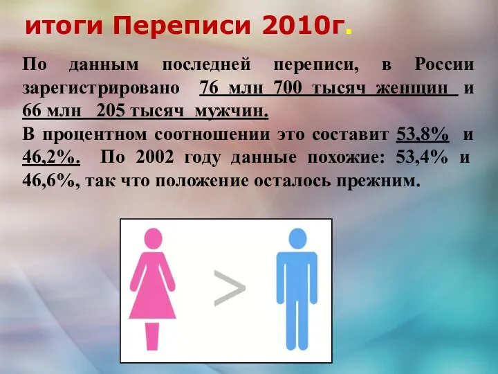 По данным последней переписи, в России зарегистрировано 76 млн 700