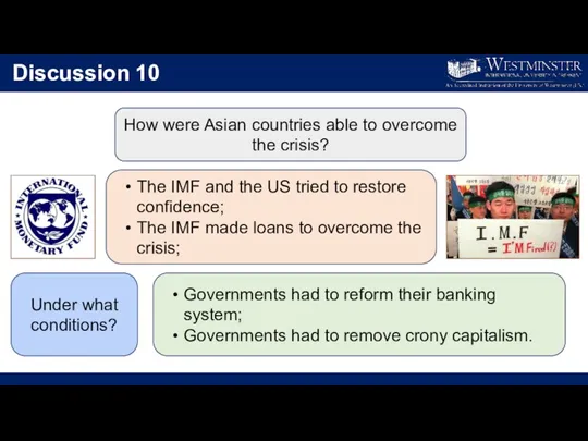 Discussion 10 How were Asian countries able to overcome the