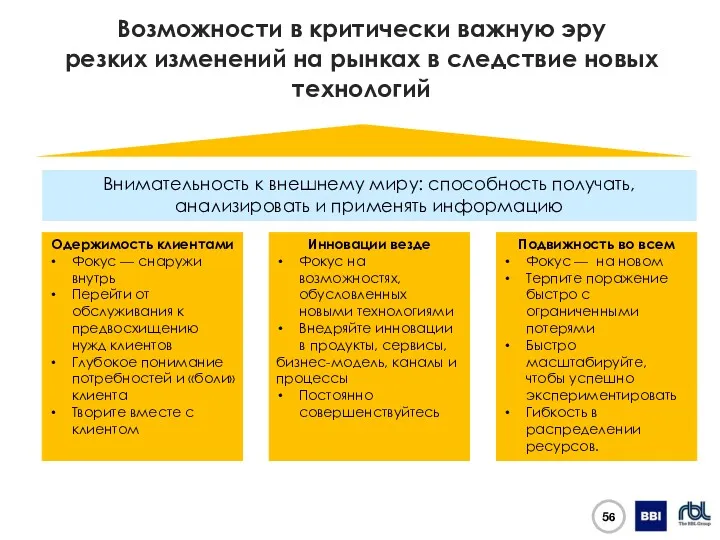 Возможности в критически важную эру резких изменений на рынках в следствие новых технологий