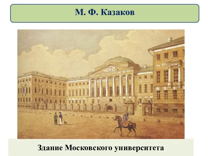 Здание Московского университета М. Ф. Казаков