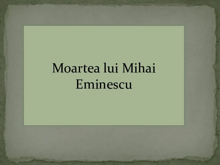 Moartea lui Mihai Eminescu