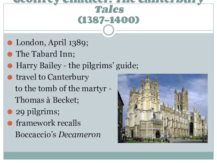 London, April 1389; The Tabard Inn; Harry Bailey - the