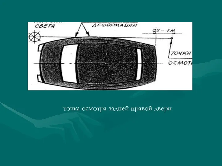 точка осмотра задней правой двери