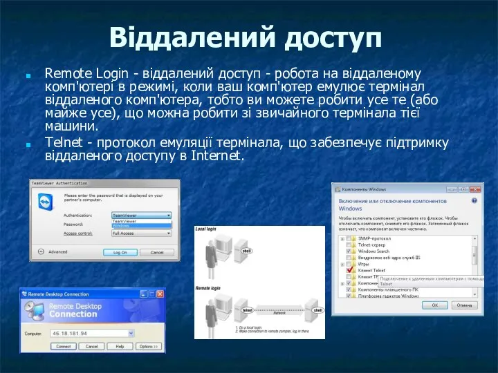 Віддалений доступ Remote Login - віддалений доступ - робота на