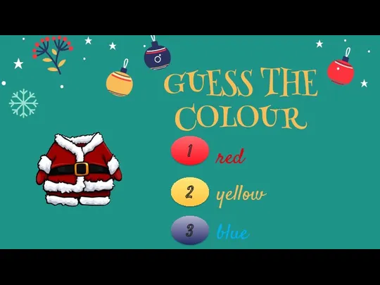 GUESS THE COLOUR 1 2 3 red yellow blue