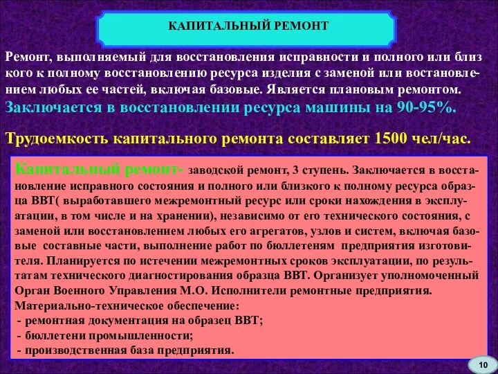 Ремонт, выполняемый для восстановления исправности и полного или близ кого