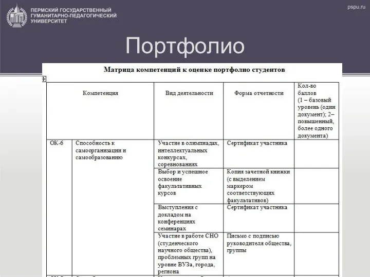 Портфолио